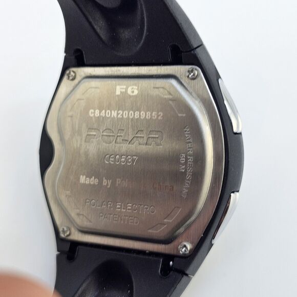 Polar F6 Unisex Digital Heart Rate Monitor Watch 43MM Black Bands New Battery - Picture 6 of 14